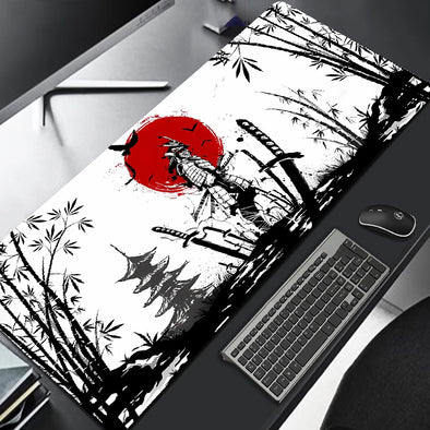 Samurai Warrior Mouse Pad Gamer  Gaming Laptop Desk Accessory Pc