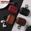 PU Leather Case for Airpods Pro Luxury Protective Cover with Anti-lost Buckle for Air Pods Pro 3 Headphone Earpods