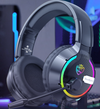 Head mounted gaming headset Soulbytes S19 wired RGB computer headset